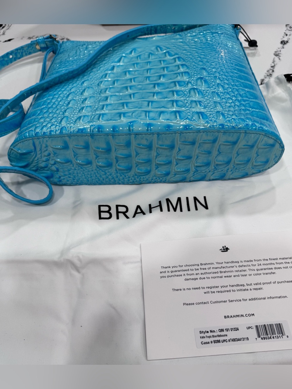 NWT ✅ Brahmin Katie Tropic Blue Crossbody Bag Gorgeous! - Picture 15 of 15